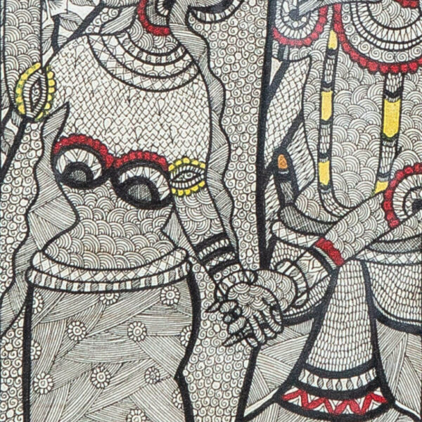 A Kumar Jha, Madhubani, 21x8 Inches, Organic Ink on Handmade Paper