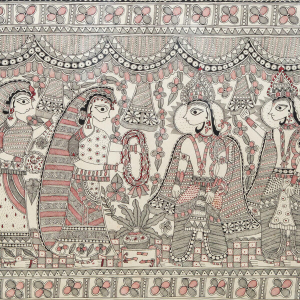 A Kumar Jha, Madhubani, 28x20 Inches, Organic Ink on Handmade Paper