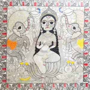 A Kumar Jha, Madhubani, 55x55 Inches, Organic Ink on Handmade Paper