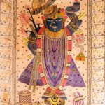 Anil Khakhoriya, Pichwai, 67x50 inches, Silk Embroidery on Handspun Cotton
