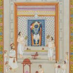 K Singh, Pichwai, 18x24 Inches, Stone Colours on Cotton Fabric (2)