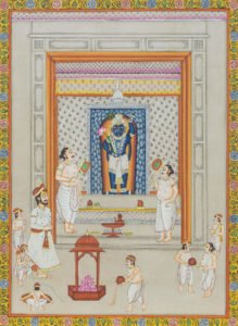 K Singh, Pichwai, 18x24 Inches, Stone Colours on Cotton Fabric (2)