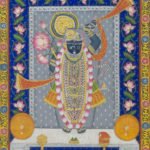 K Singh, Pichwai, 18x24 Inches, Stone Colours on Cotton Fabric (3)