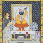 K Singh, Pichwai, 18x24 Inches, Stone Colours on Cotton Fabric (4)