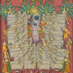 K Singh, Pichwai, 18x24 Inches, Stone Colours on Cotton Fabric (5)