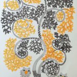 M Shyam, Gond, 57x35 Inches, Acrylic on Canvas