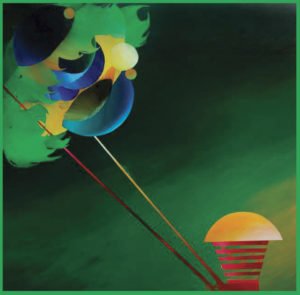 Sunflower & Space 80x80 Oil on Canvas