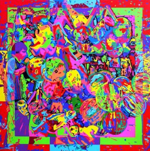 Suchit Sahni_60x60 Inch_ Acrylics On Canvas_2014