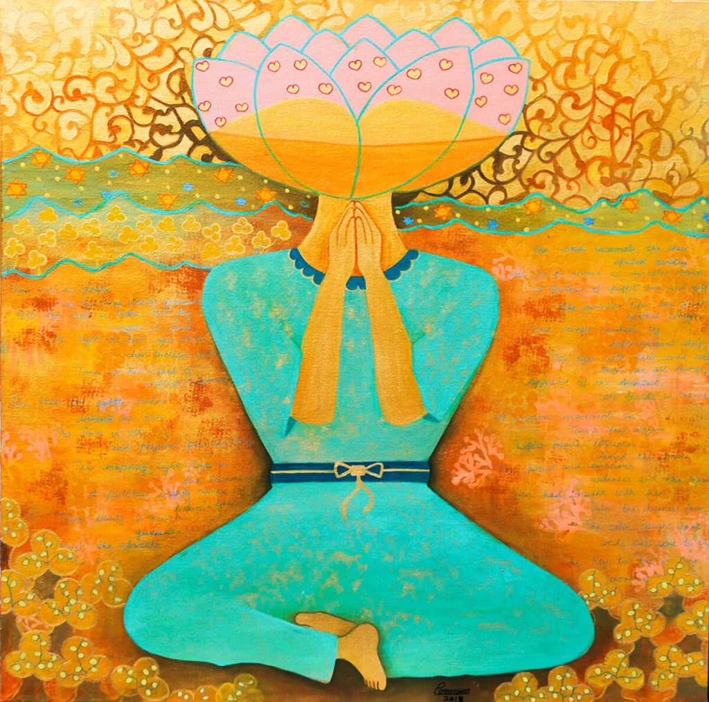 Poonam Agarwal, The Realm Beyond -II, 36x36 Inches, Acrylic on Canvas, 2018