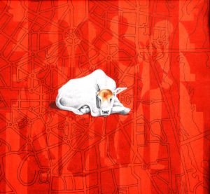 Rohit Sharma, Transpotation - I _ Water colour on paper, _ 14” x 14”