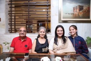 Nidhi Jain with family