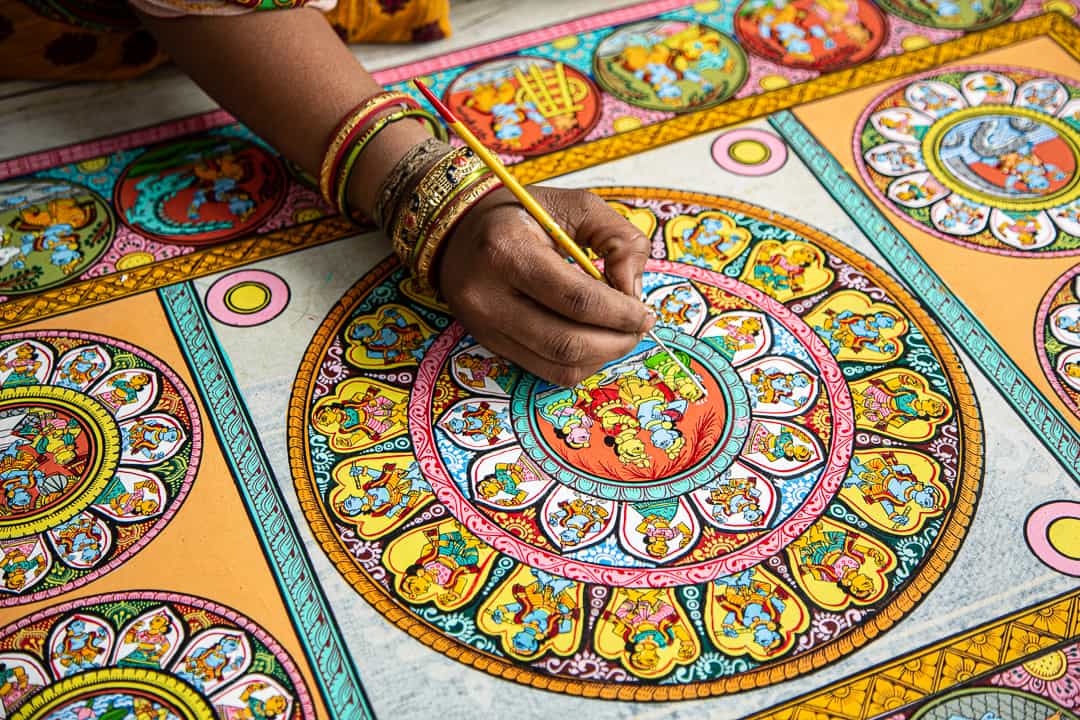 Shoba Jolly, Pattachitra Villages, Archival Print on Paper, 12x18 Inches