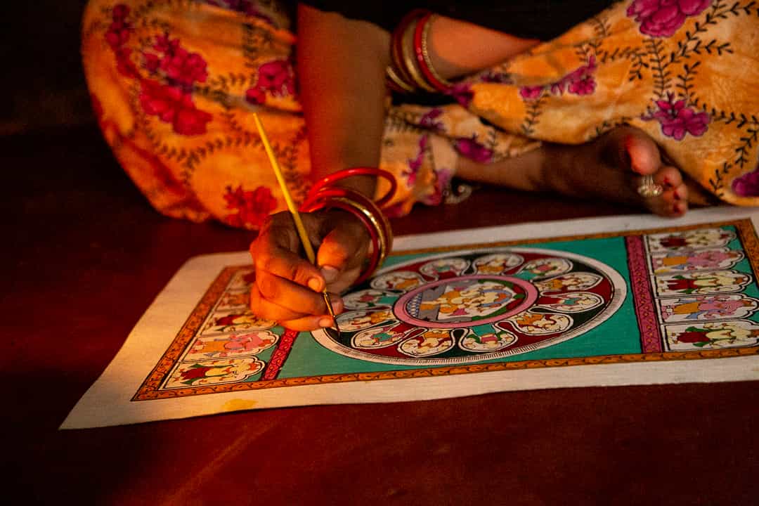 Shoba Jolly, Pattachitra Villages, Archival Print on Paper, 12x18 Inches